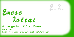 emese koltai business card